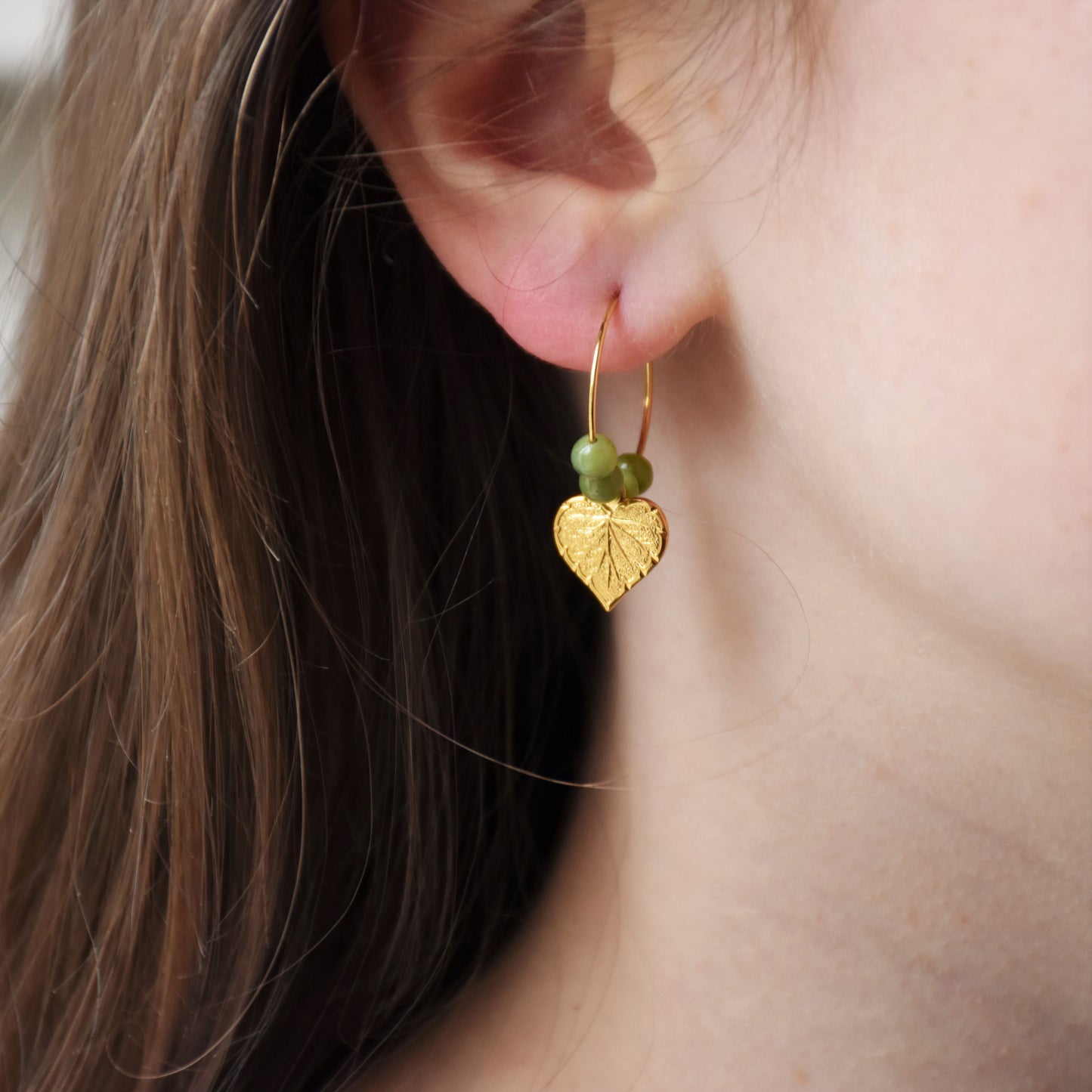 Boucles d'oreilles Feuilles de Tilleul
