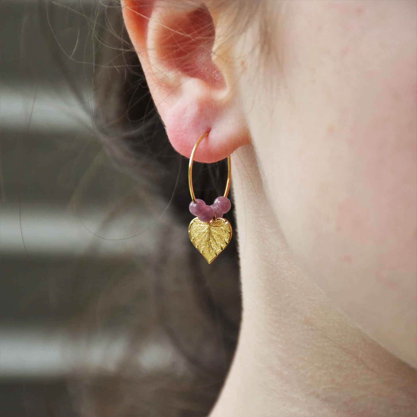 Boucles d'oreilles Feuilles de Tilleul