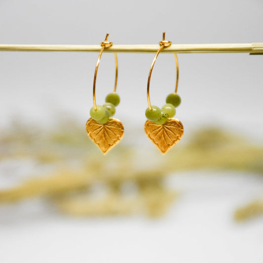 Boucles d'oreilles Feuilles de Tilleul