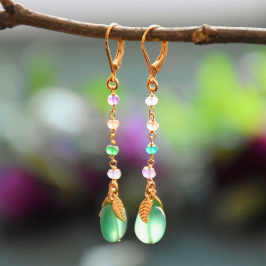 Boucles d'oreilles Feuilles de Saule